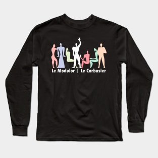 Le Corbusier Modulor Pastel Party Long Sleeve T-Shirt